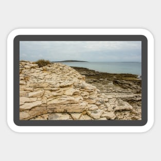 Limestone Coast in Kamenjak Park, Croatia Sticker